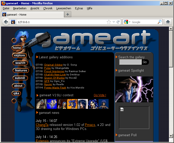 GameArt website version 1